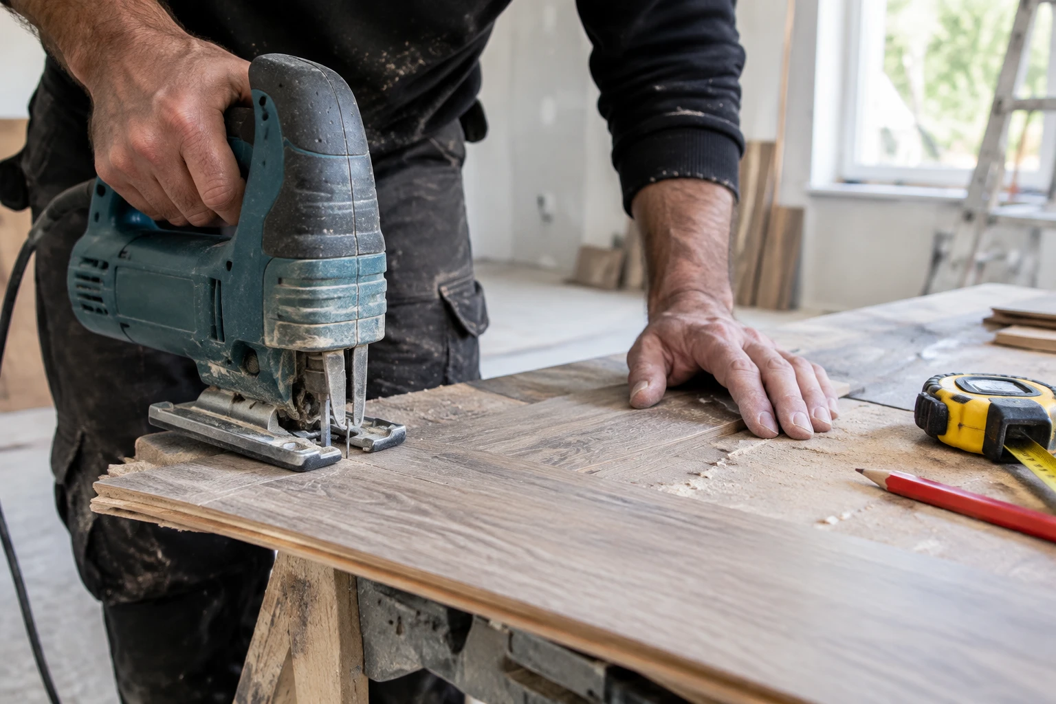 Comment couper du parquet stratifié : outils et méthode