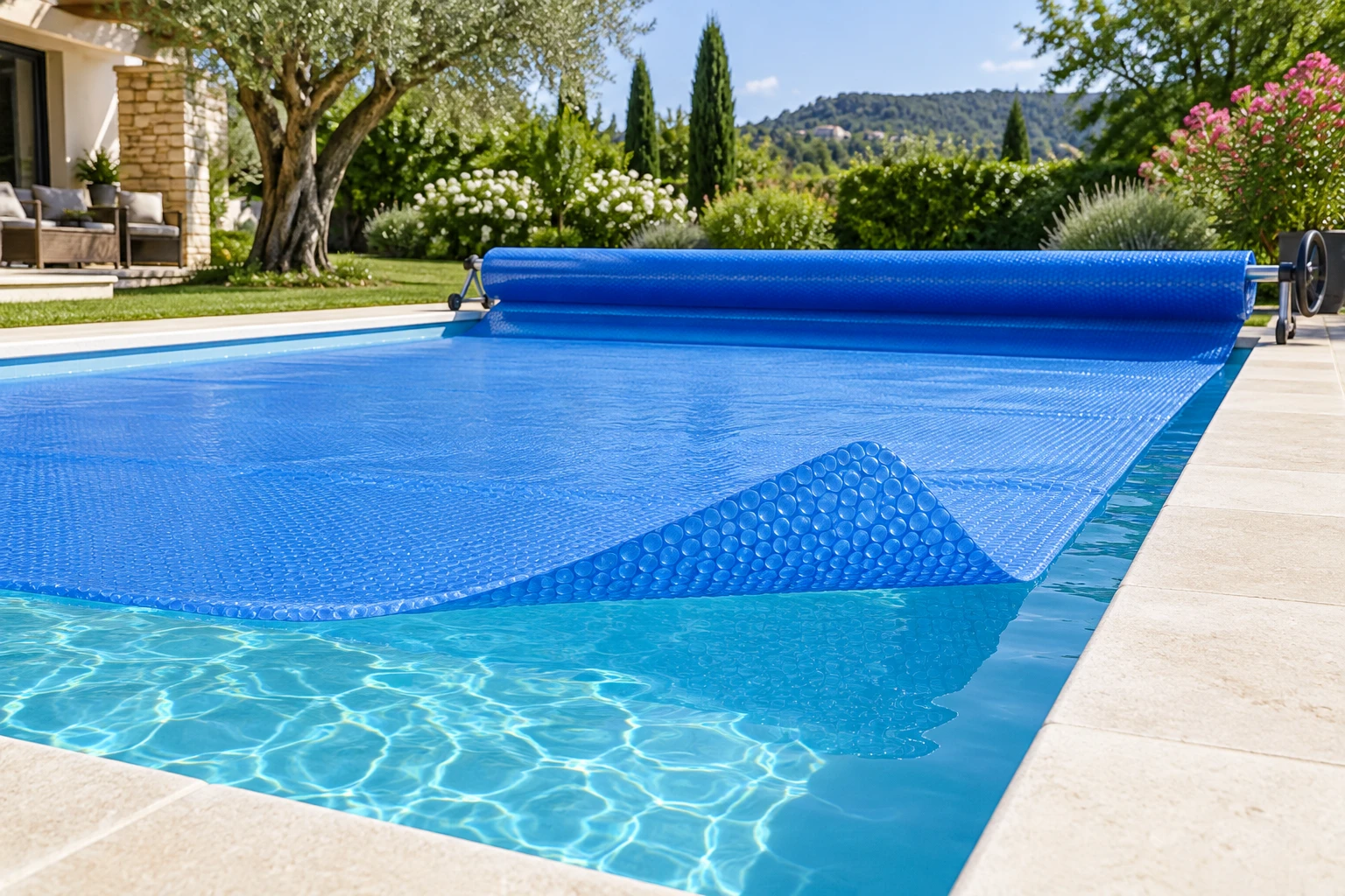 Dans quel sens mettre une bâche à bulles sur sa piscine